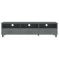 Meuble TV HAMAR Gris foncé 158x40x40 cm Bois massif de pin