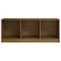 Meuble TV Marron miel 104x33x41 cm Bois de pin massif