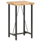 Table de bar 60x60x107 cm Bois de manguier brut