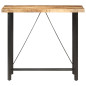 Table de bar 120x58x107 cm Bois de manguier brut