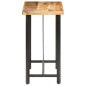 Table de bar 120x58x107 cm Bois de manguier brut