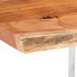 Table à dîner à live edge Bois d'acacia massif 200 cm 3,8 cm