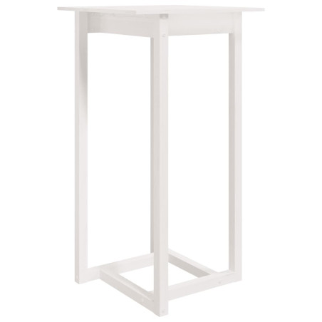 Table de bar Blanc 60x60x110 cm Bois massif de pin