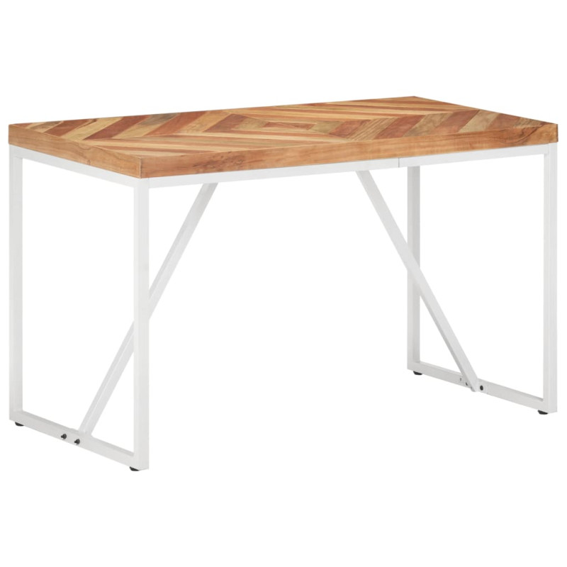 Table à dîner 120x60x76 cm Bois solide d'acacia et de manguier