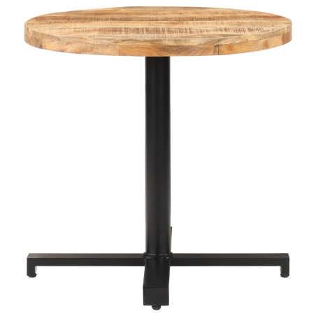 Table de bistro Ronde Ø80x75 cm Bois de manguier brut