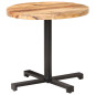 Table de bistro Ronde Ø80x75 cm Bois de manguier brut