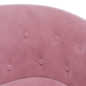 Fauteuil avec repose-pied rose velours