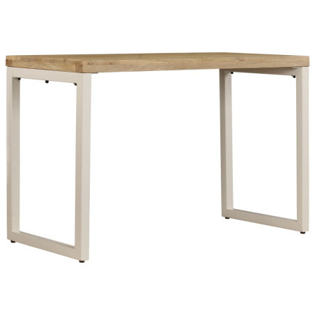 Table de salle à manger 115x55x76 cm Bois de manguier et acier