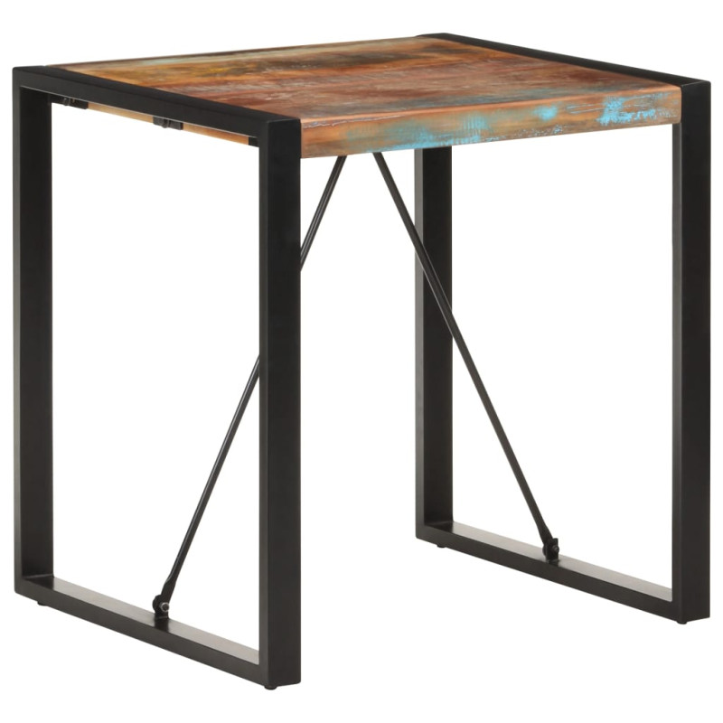 Table de salle à manger 70x70x75 cm Bois de récupération solide