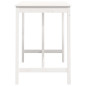 Table de bar Blanc 140x80x110 cm Bois massif de pin