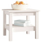 Table basse Blanc 45x45x40 cm Bois massif de pin