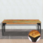 Table basse 100 x 60 x 35 cm Bois de récupération solide