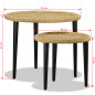 Table basse 2 pcs jute naturelle