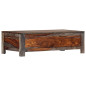 Table basse Gris 100x50x30 cm Bois de Sesham massif