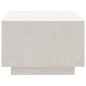 Table basse Blanc 110x50x33,5 cm Bois de pin massif