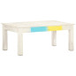 Table basse Blanc 110x60x45 cm Bois de manguier massif