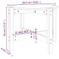 Table basse Blanc Ø 62,5x45 cm Bois massif de pin