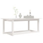 Table basse Blanc 110x55x45 cm Bois massif de pin