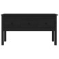 Table basse Noir 102x49x55 cm Bois massif de pin