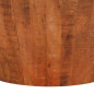 Table basse Ø 52x30 cm bois de manguier brut massif