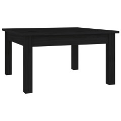 Table basse Noir 55x55x30 cm Bois massif de pin