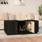 Table basse Noir 100x50x41 cm Bois massif de pin