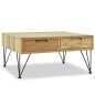 Table basse 80 x 80 x 40 cm Teck massif