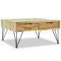 Table basse 80 x 80 x 40 cm Teck massif