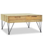 Table basse 80 x 80 x 40 cm Teck massif