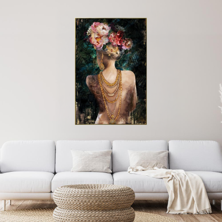 Beauté Mystique Dorée - Toile Artistique 80x120 cm