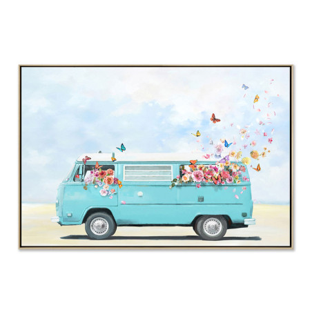 Combi Vintage et Nature - Toile Artistique 80x120 cm