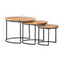 Tables gigognes 3 pcs Bois d'acacia massif