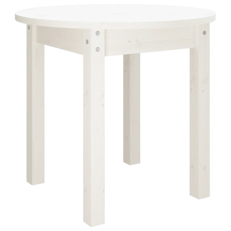 Table basse Blanc Ø 45x40 cm Bois massif de pin