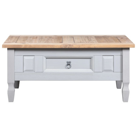 Table basse Pin mexicain Gamme Corona Gris 100x55x45 cm