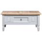 Table basse Pin mexicain Gamme Corona Gris 100x55x45 cm