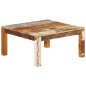 Table basse 80x80x40 cm Bois de récupération massif