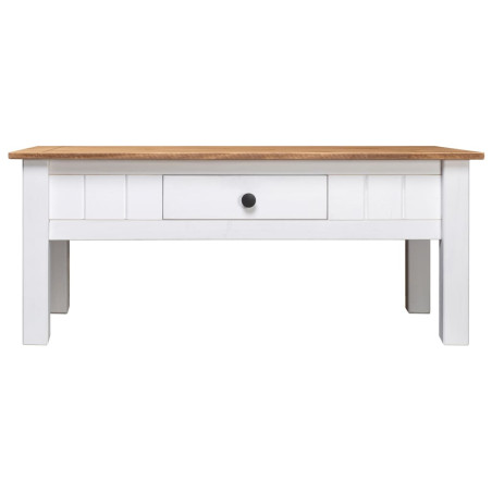 Table basse Blanc 100x60x45 cm Pin massif Assortiment Panama