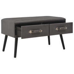 Table basse Gris 80x40x46 cm Similicuir