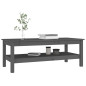 Table basse Gris 110x50x40 cm Bois massif de pin