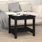 Table basse Noir 50x50x45 cm Bois massif de pin