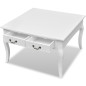 Table basse avec 4 tiroirs Blanc