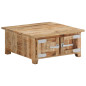 Table basse 67x67x30 cm Bois de manguier massif