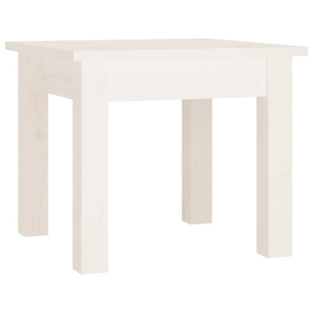 Table basse Blanc 35x35x30 cm Bois massif de pin