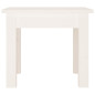 Table basse Blanc 35x35x30 cm Bois massif de pin