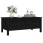 Table basse Noir 100x50x40 cm Bois massif de pin