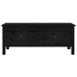 Table basse Noir 100x50x40 cm Bois massif de pin