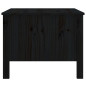 Table basse Noir 100x50x40 cm Bois massif de pin