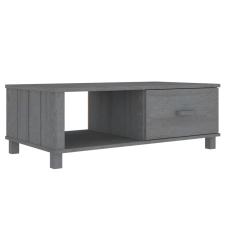 Table basse HAMAR Gris foncé 100x55x35 cm Bois massif de pin