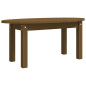 Table basse Marron miel 80x40x35 cm Bois massif de pin