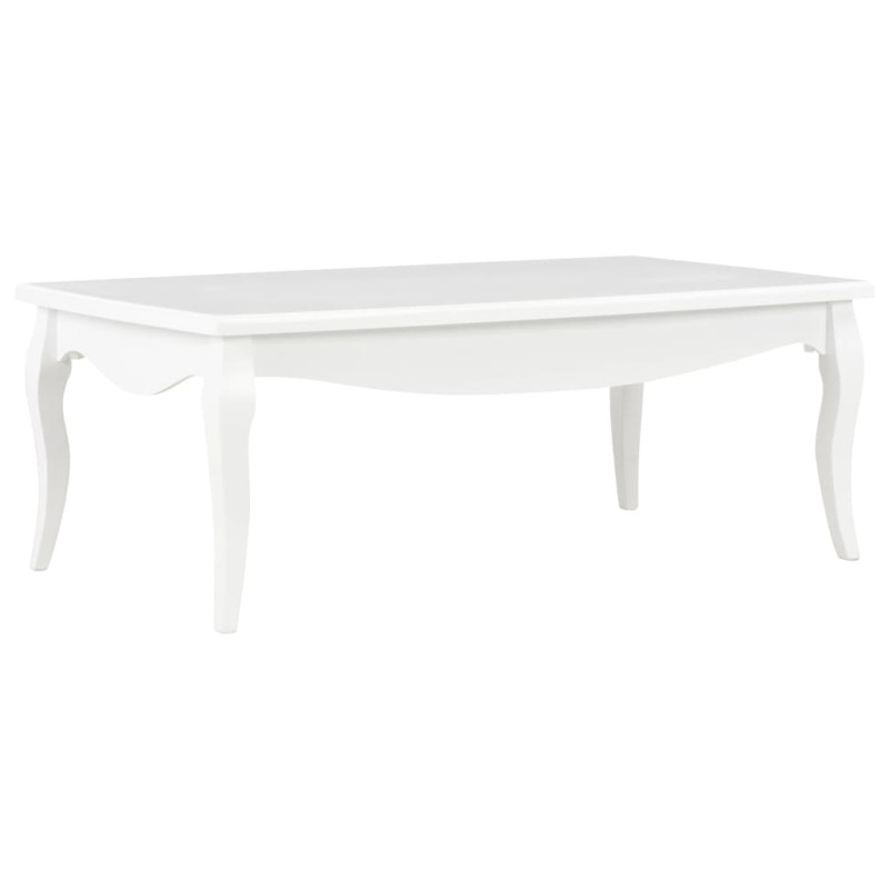 Table basse Blanc 110 x 60 x 40 cm Bois de pin massif